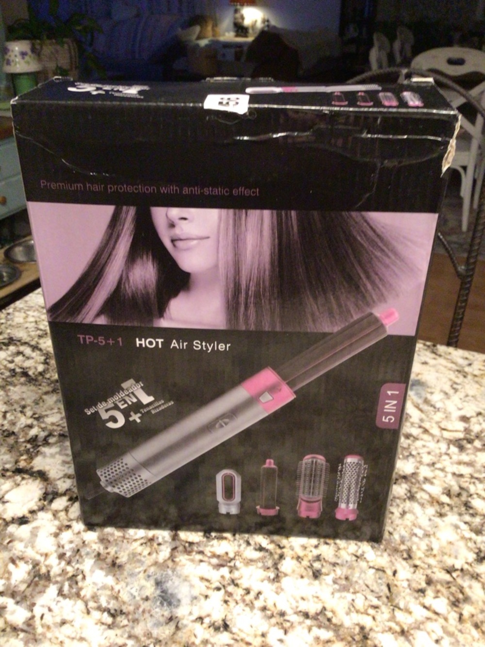 HOT Air Styler 5-in-1 Hair Tool in Pink and Gray